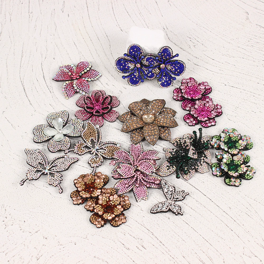 Three dimensional decorations, hair accessory, flowered, diamond encrusted, DIY