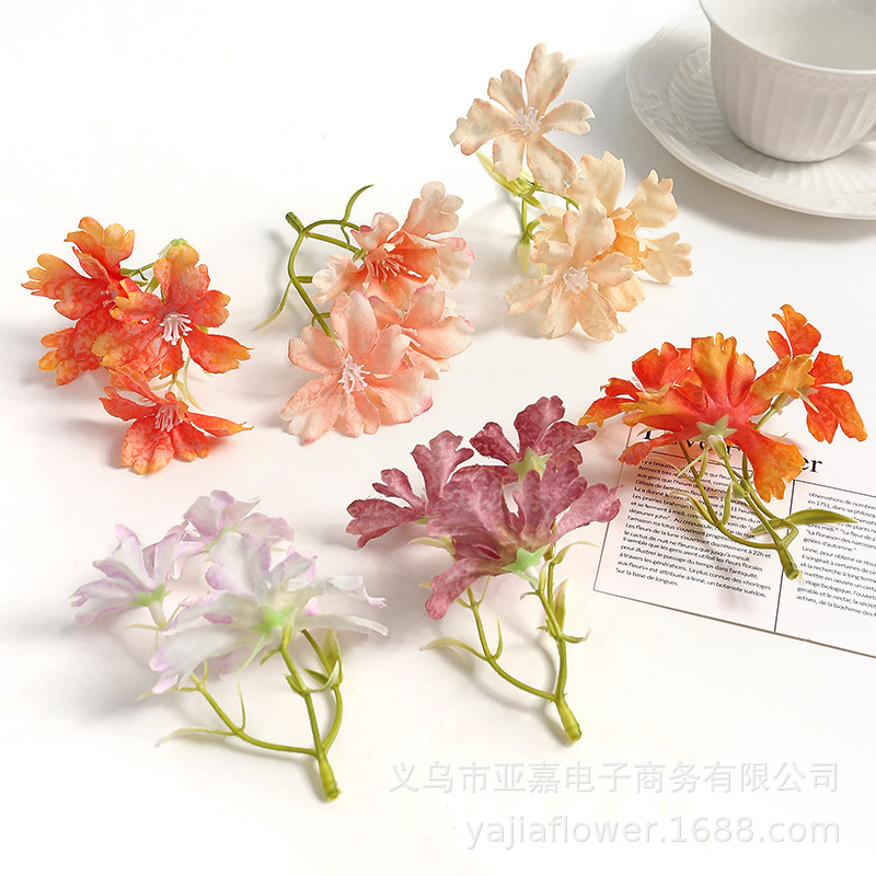 Artificial Flowers, Simulated Three Small Flowers, Home Decoration, Artificial Flower Scene Arrangement, Cross-Border Foreign Trade Flower Boxes, Wedding Flowers