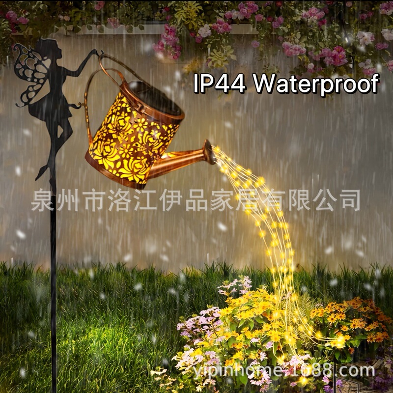 Factory Fairy Ground Plug Solar Water Kettle Light Flowing Water Flashing Lawn Light Decorative Lighting Fairy Solar