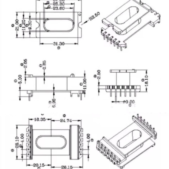ED28变压器骨架ED28高频电源变压器骨架ED28立式骨架其他