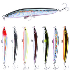 Trembling, Sinking Pencil Lure, Artificial Bait, Hard Bait for Long-Range Casting, 19G/14G, Golden Hook, Sinking Lure for White Barbs and Snakeheads