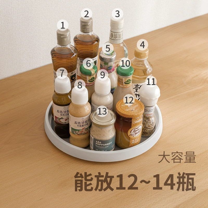 Кухонная rotating spice rack вращающийся пряный стеллаж настольный хранение косметики, пряничный стеллаж