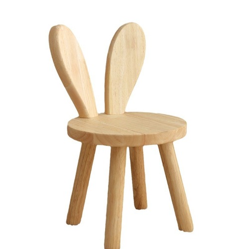 Solid wood stool, home shoe changing stool, children's backrest small chair, wooden bench, square stool, coffee table, rabbit ear small stool