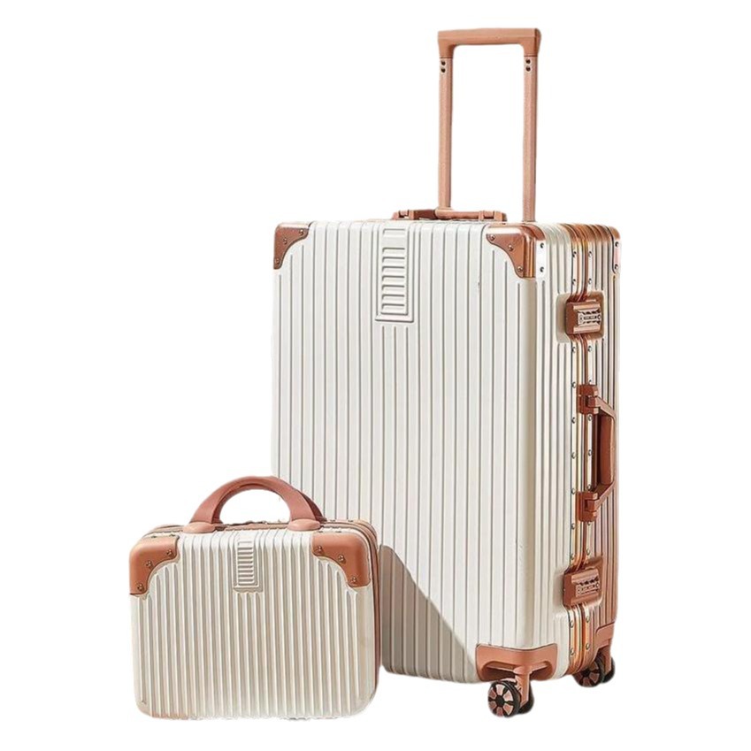 [Fábrica de selección estricta] equipaje de mujer nuevo marco de aluminio 20 pulgadas maleta de embarque maleta de viaje fuerte y duradero