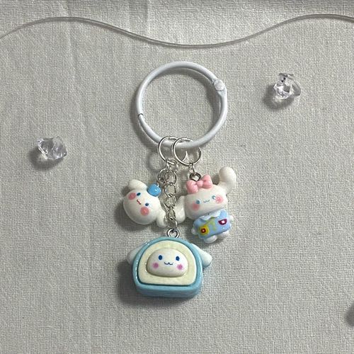 Card ring 751 Sanrio cartoon style creative cute personalized gift key chain school bag pendant key chain