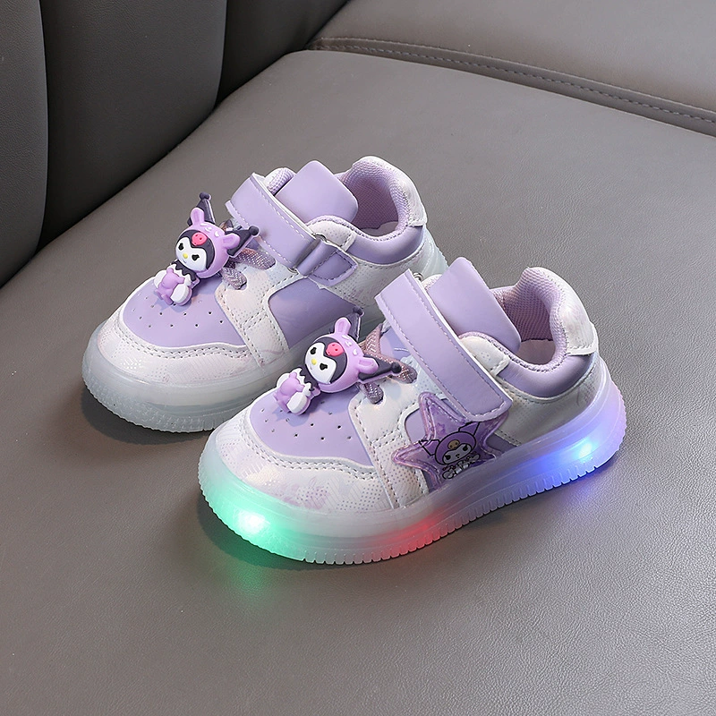 Children's cartoon footwear, light panel, sneakers, soft sole