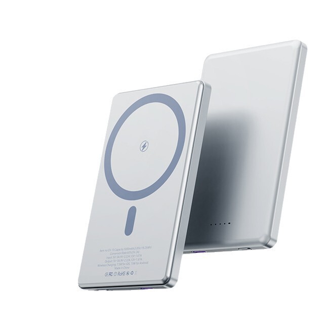 クロスボーダー超薄型アルミニウム合金 Magsafe 磁気電源銀行 5000 mAh ワイヤレス高速充電モバイル電源卸売|undefined