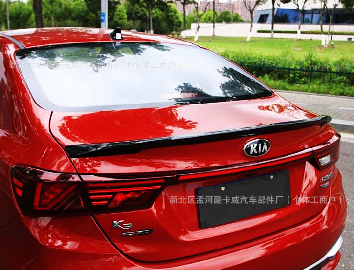 Suitable for 19-New Model Kia K3 Rear Spoiler, K3 Modified Sports Blade Style, Original Factory Direct-Fit Spoiler Without Drilling