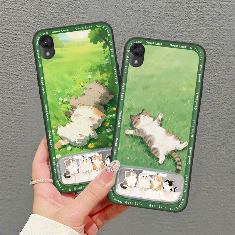 Suitable for Moto Phone Cases, Cooling Makeup Mirror, Solid Color Cute Makeup Mirror, Youthful Cartoon Trendy Full-Edge Design Suitable for Moto Phone Cases, Cooling Makeup Mirror, Solid Color Cute Makeup Mirror, Youthful Cartoon Trendy Full-Edge Design