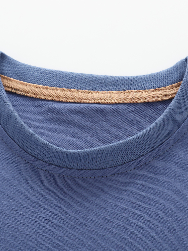 Malwee transfronterizo Euro dólar de verano para niños 3 a 8 años 100 a 150 cm camiseta de cuello redondo