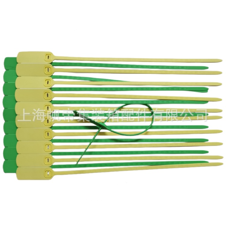 防盗塑料封条医疗废物袋封签扎带物流钢片束口带二维码挂签封锁扣