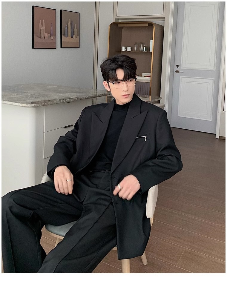 1 American Style Autumn Winter Mature Casual Blazer For Men 2025 New Trendy Brand High-end Loose Versatile Jacket_viptrois.com