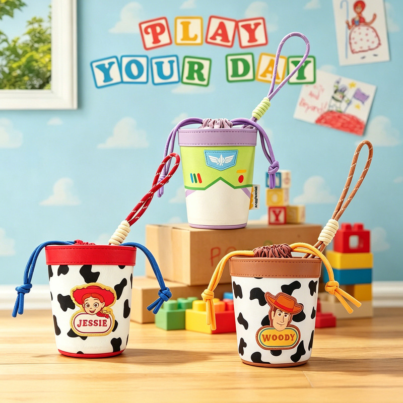 Authentic Disney Pixar Toy Story 5 Woody and Jessie Colorful Coin Purse Storage Bag Pendant Wholesale