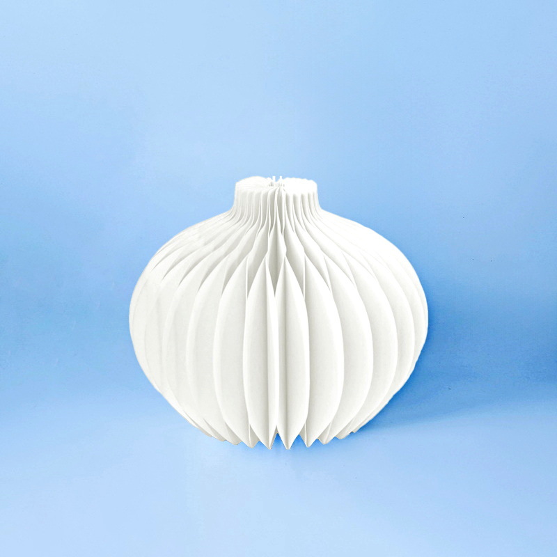 Vaso de panal de papel de color sólido 3 (blanco arroz)