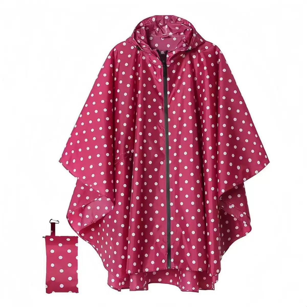 Poncho Impermeable con Cierre Tipo Capa de PU, a Prueba de Lluvias Torrenciales, para Ciclismo