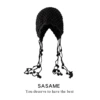 Tassel Baotou Hat-Black