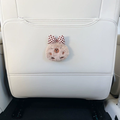 protector, anti-dirt protective rear seat mat: Chair back anti-kick pad - butterfly-bow-cap-ora-5-1-piece-of-rear-seat-anti-kick-pad-dawn-white