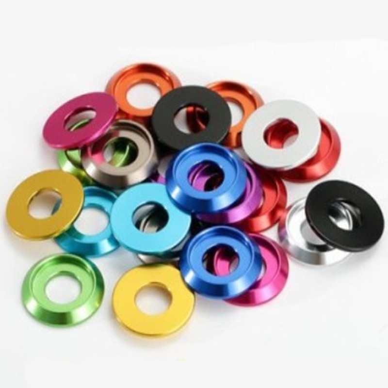 M2M2.5M3M4M5M6M8模型用彩色铝合金垫圈杯头螺丝垫片装饰华司介子