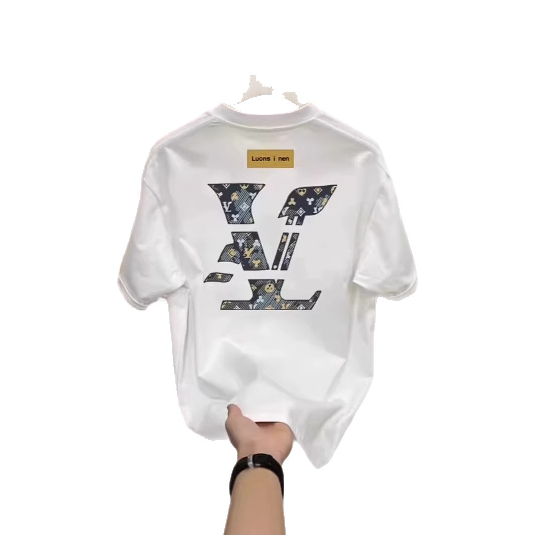 Camiseta masculina de algodão premium - modelagem oversized com estampa minimalista (preta/branca, tamanhos P-5XG)_voghion.com