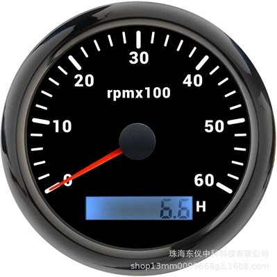 85mm0-200kmh, automobile instrument - 6k-tachometer-black-background-with-black-edges