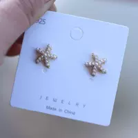 Серьги из серебра 925, золотистый геометрический дизайн с жемчугом — треугольный зажим или гвоздик S925