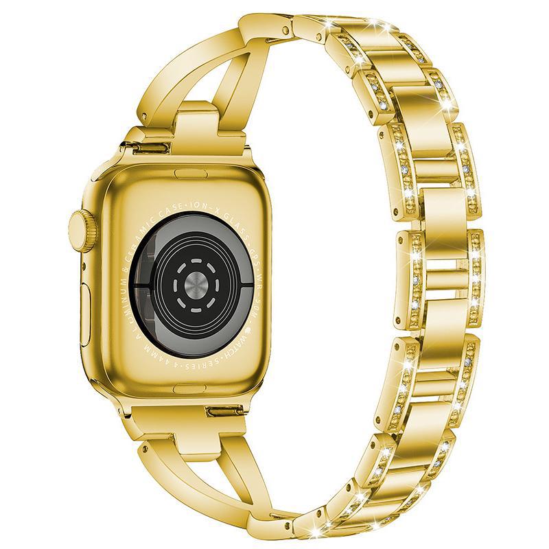 XDfind para Apple Watch iWatch38 - 49mm universal horquilla de una sola fila de diamantes correa metálica