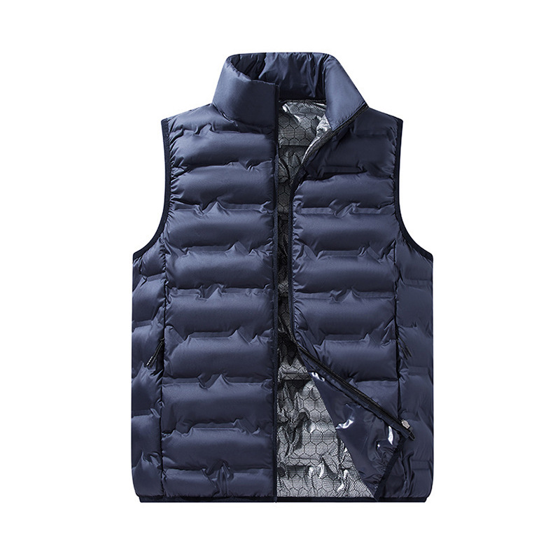 Chaqueta de plumón sin mangas al aire libre invierno de trabajo chaleco de hombro de grafeno chaleco de plumón de hombre personalizado image 8