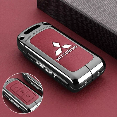 Static Rod/Key Bag Cover Asx Yige Pajero V93 - smart-3-button-red-leather-single-shell