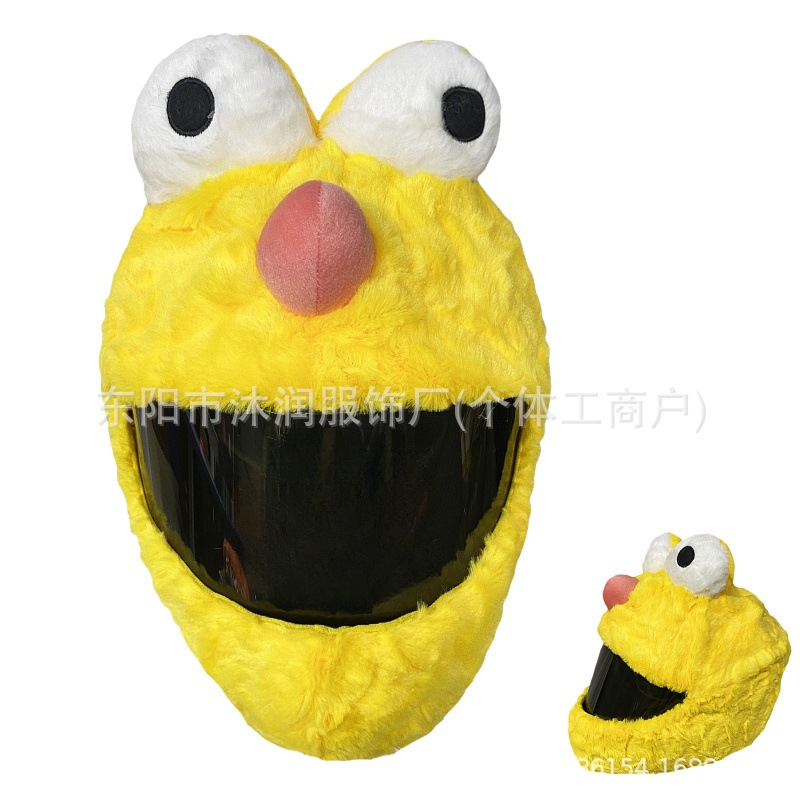 Funda protectora de casco divertida con personalidad de punto transfronterizo, máscara de ciclismo, accesorios de decoración de motocicleta, conejo, tiburón, tres ojos