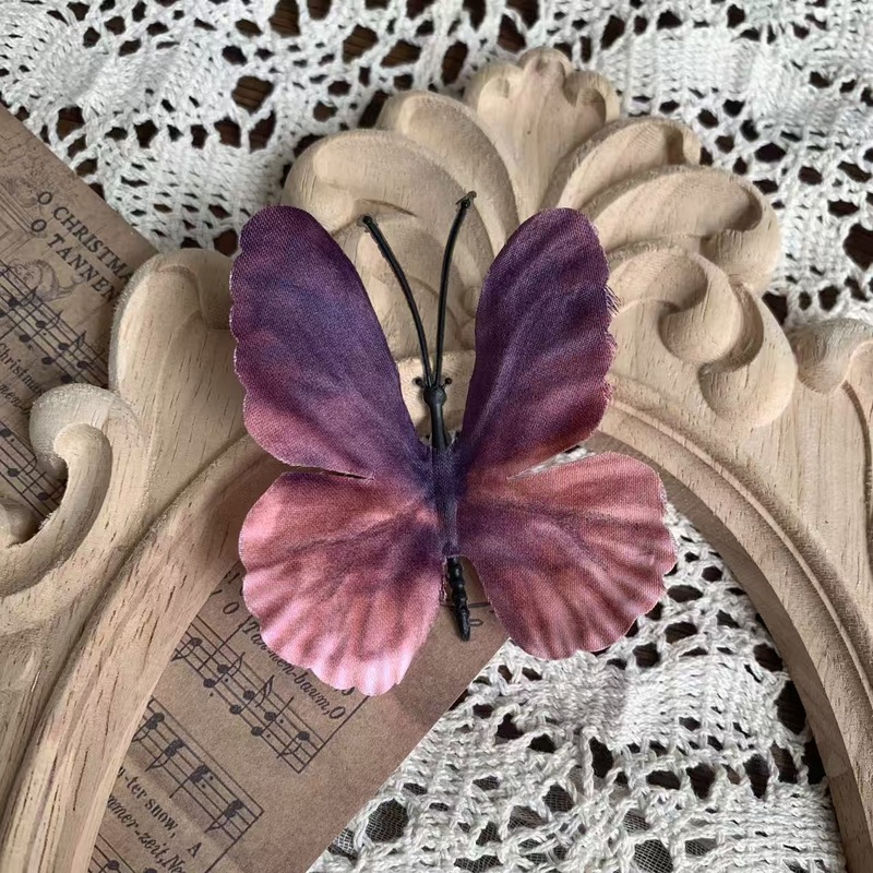蝴蝶花头 枯枝蝴蝶 背景墙DIY拍照道具假花 写真馆立体蝴蝶仿真花|undefined