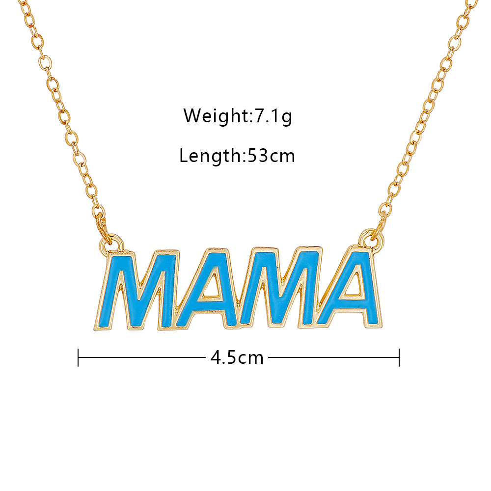 Simple letter MAMA pendant necklace