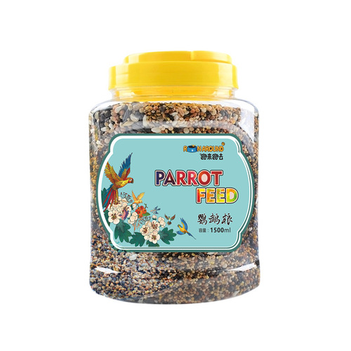 Running Around: Budgie Millet & Seed Bird Food, Peony & Cockatiel Grain, 1200ml Feeder