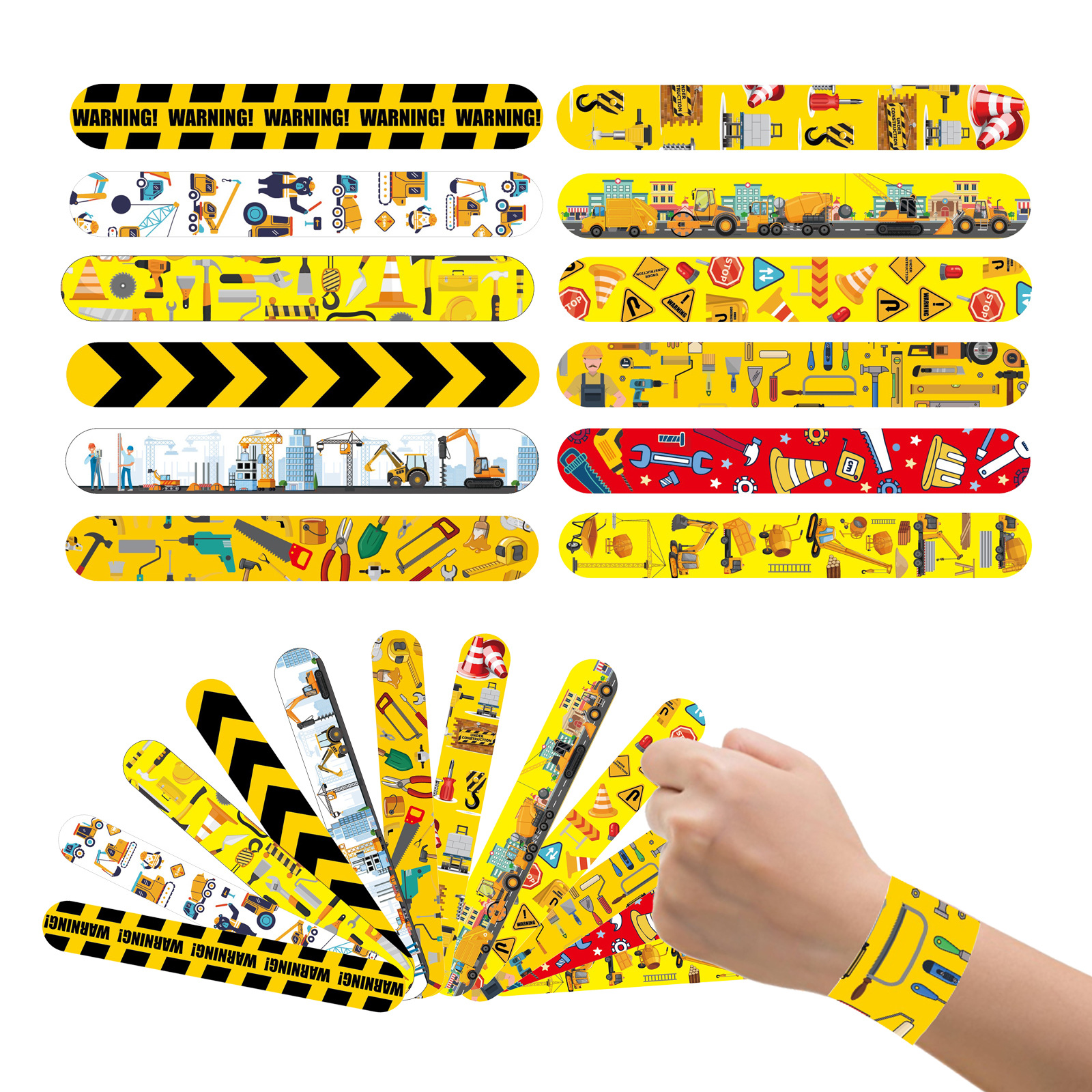 Herramientas de construcción transfronterizas de coches de ingeniería de coches de ingeniería de fiestas de brazaletes de temas de fiestas