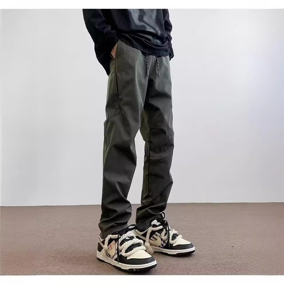 Men's spring and autumn outdoor mountaineering hiking casual pants American vibe loose functional overalls