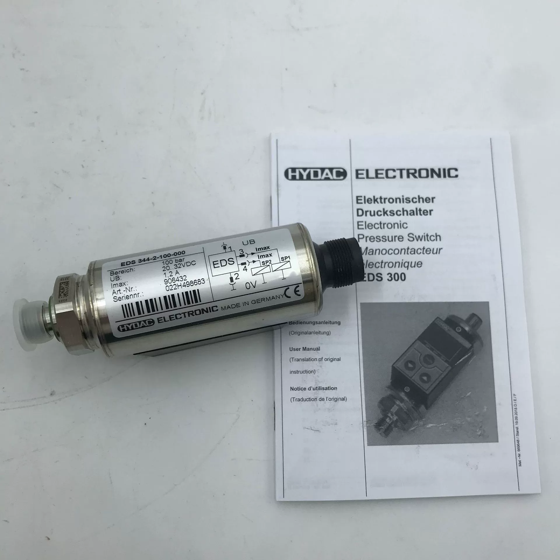 Hydac EDS344-2-100-000 реле Давление переключатель