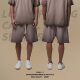 2025 Summer Dopamine Washed Distressed Men's Shorts Batik Whitening Retro Five-Point Pants for Men