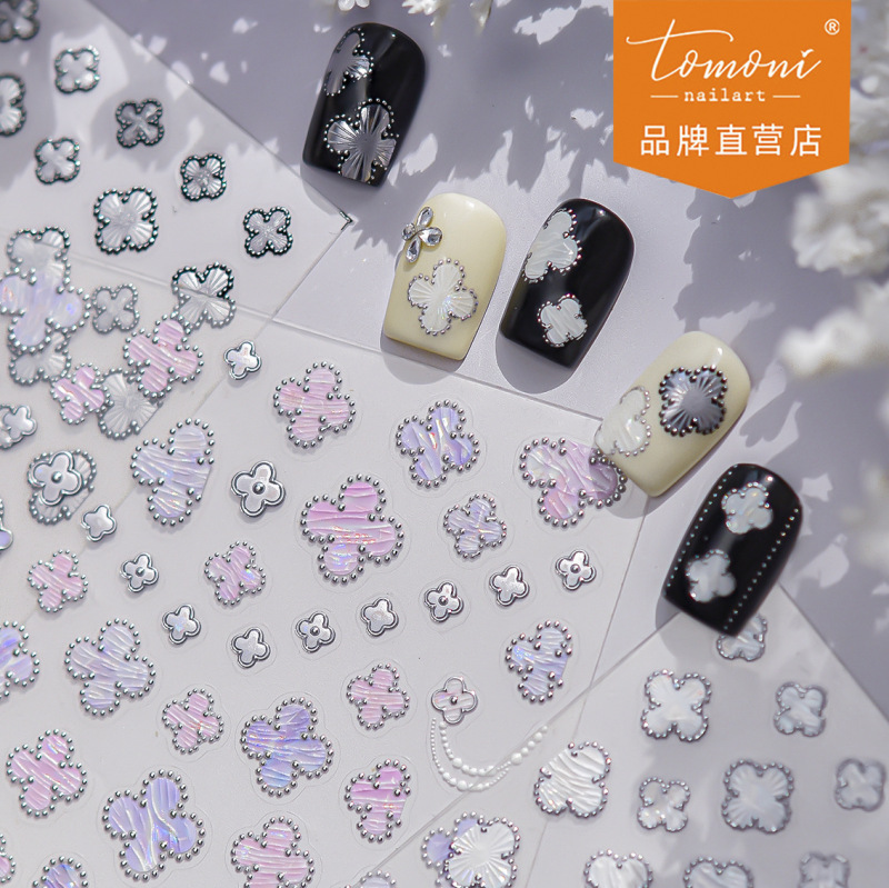 Tomoni Gold Foil Nail Stickers Popular Modern Minimalist Nail Stickers High-End Four-Leaf Clover Stickers Mixed Nail Art Designs Tomoni Gold Foil Nail Stickers Popular Modern Minimalist Nail Stickers High-End Four-Leaf Clover Stickers Mixed Nail Art Designs
