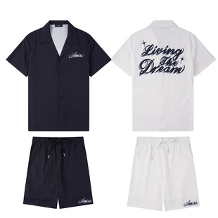 Shirt, thin beach shorts, set