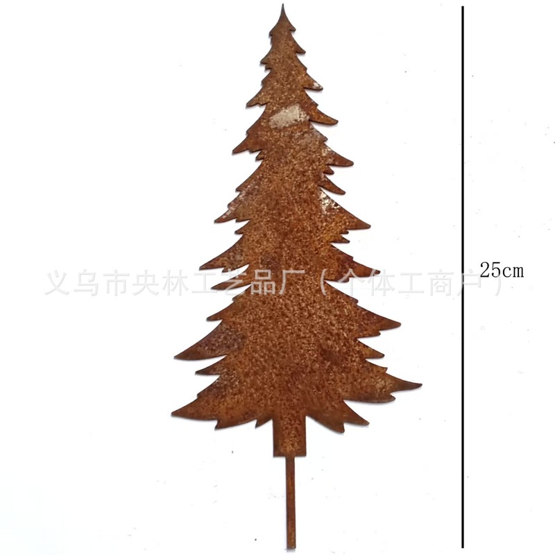 クリスマスデコレーション、錆びたトナカイのクリスマスツリー、屋外ガーデン用金属製鉄工芸品、飾り物|undefined
