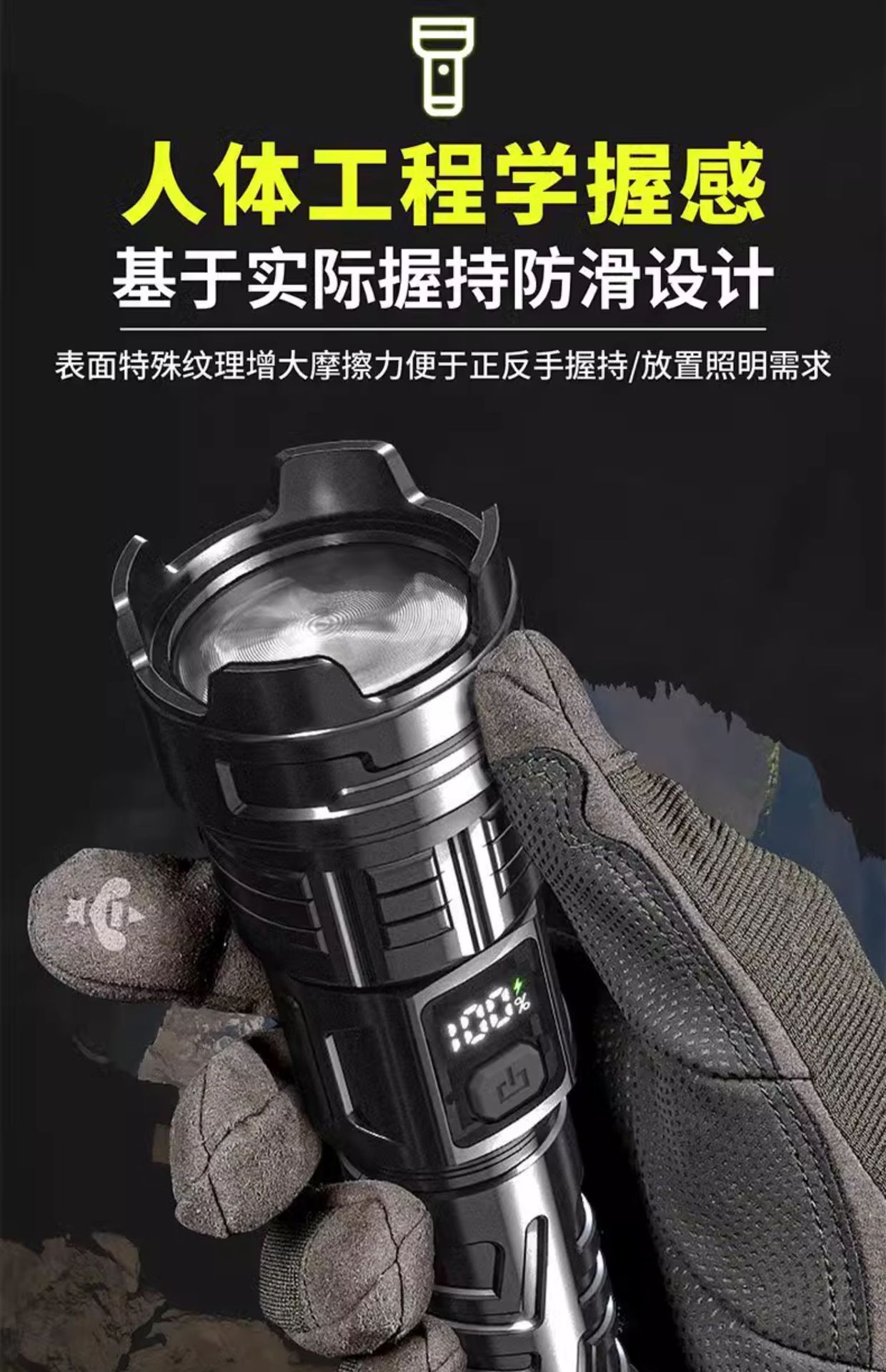 Pathfinder Yusf Strong Light Flashlight Ultra-Bright Long-Range Zoom Rechargeable Outdoor Home Portable Durable Multi-Function