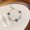 Silver black bracelet
