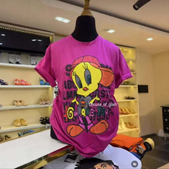 Pure Cotton American Style High Street Shoulder Short-sleeved T-shirt Women's Summer 2025 New Loose Trendy Brand Design Sense Half-sleeved Top