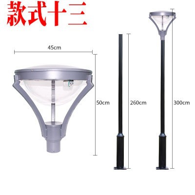 Iluminación al aire libre de patio moderno comunidad villa parque LED luz solar super brillante impermeable 3 metros de alto palo luz de paisaje