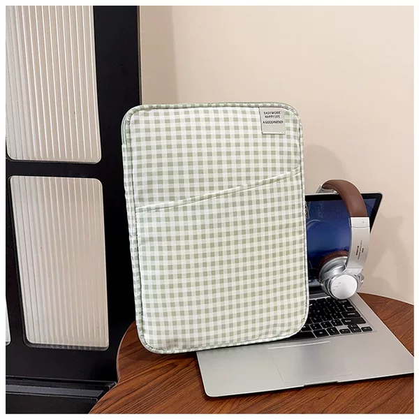 Ins-Style Korean Version Plaid Hand-Held Document and Laptop Bag, Tablet 11-Inch iPad Inner Sleeve, Portable