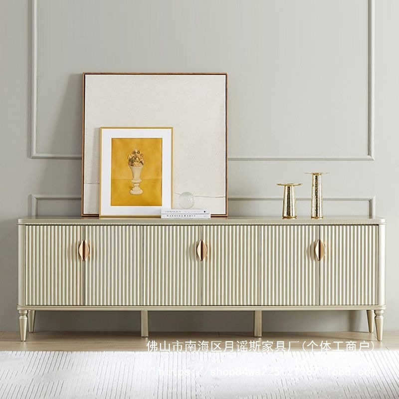 Light Luxury Tv Cabinet Living Room Italian Floor Cabinet Small Apartment Bedroom Storage Cabinet Simple European Solid Wood Sideboard Wall Cabinet Yy