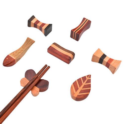 木质拼接筷托日式和风筷子枕家用酒店两用红木筷架餐具厨房用品