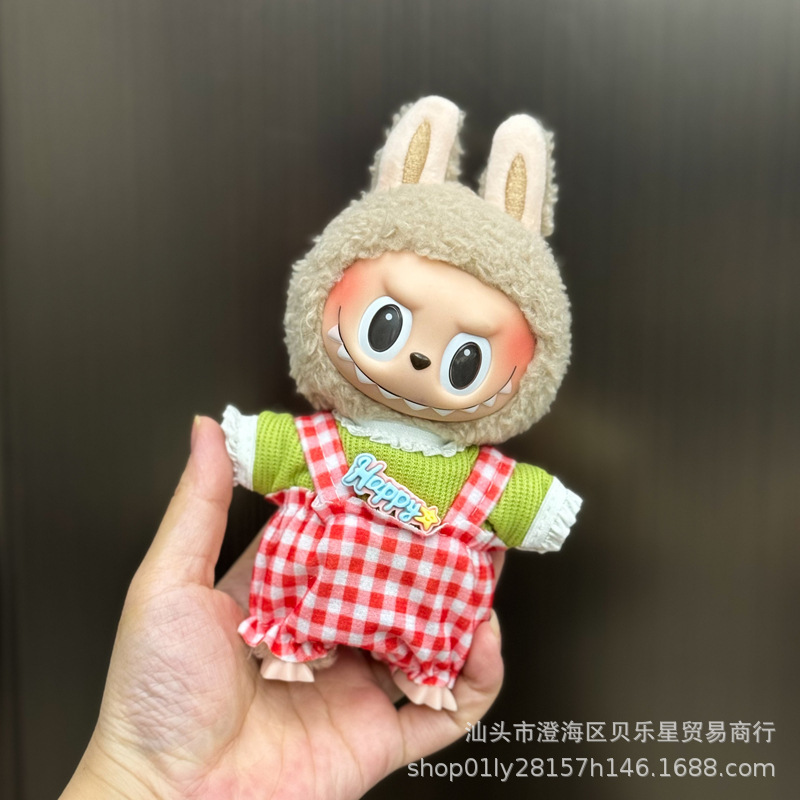 卸売ラブブ labubu ベビー服 17 センチメートルペンダント第一世代と第二世代のビニールぬいぐるみ着替えスーツ|undefined