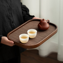 中式风客厅零食坚果点心盘家用甜点摆台干泡功夫茶具收纳盘