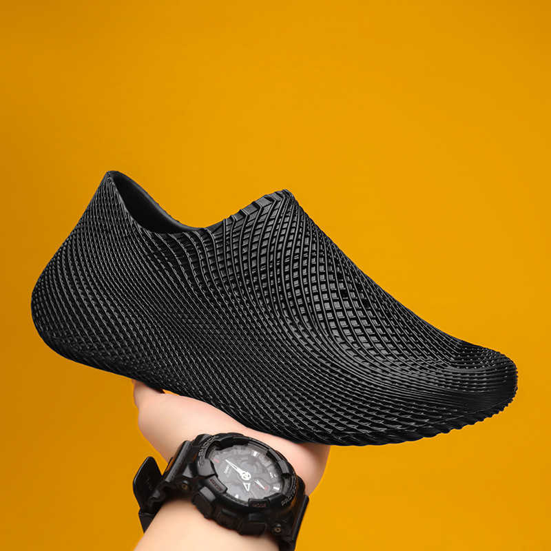 Cross-border trade solid color hole shoes for couples summer new outdoor beach sandals non-slip sports casual slippers for men