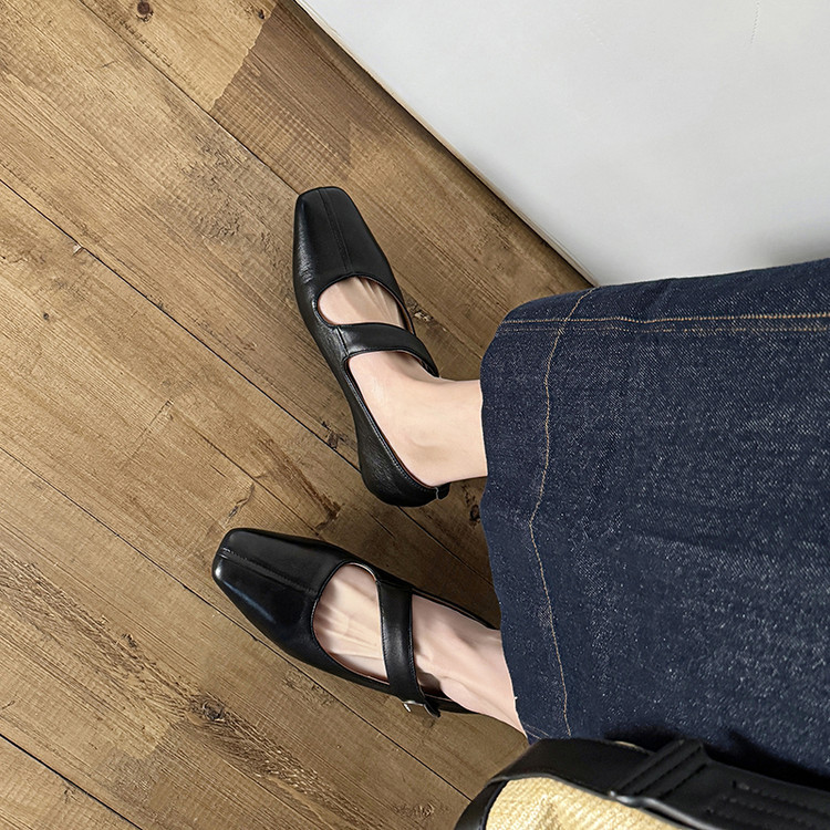 CHIKO Delaney Square Toe Block Heels Mary Jane Shoes